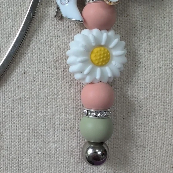 Country Western Cowboy Boot Floral Charm Metal  Bookmark with Music Note - Picture 7 of 7